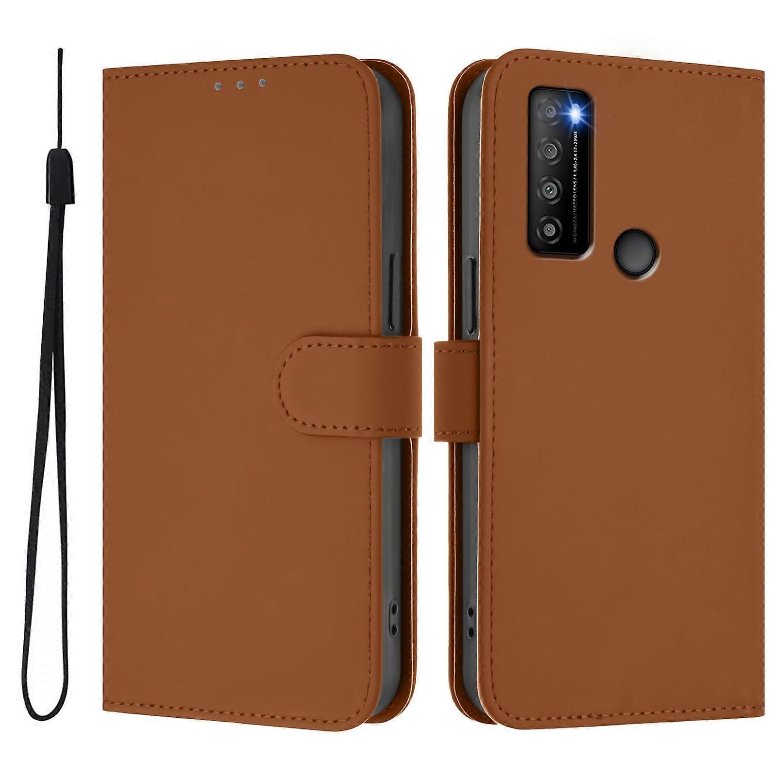 Solid Color PU Case For TCL 30XL 2022