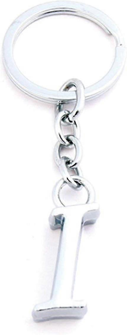 Letter Simple Alphabet Charm Keychain, Key Ring, Bag Charm (i)