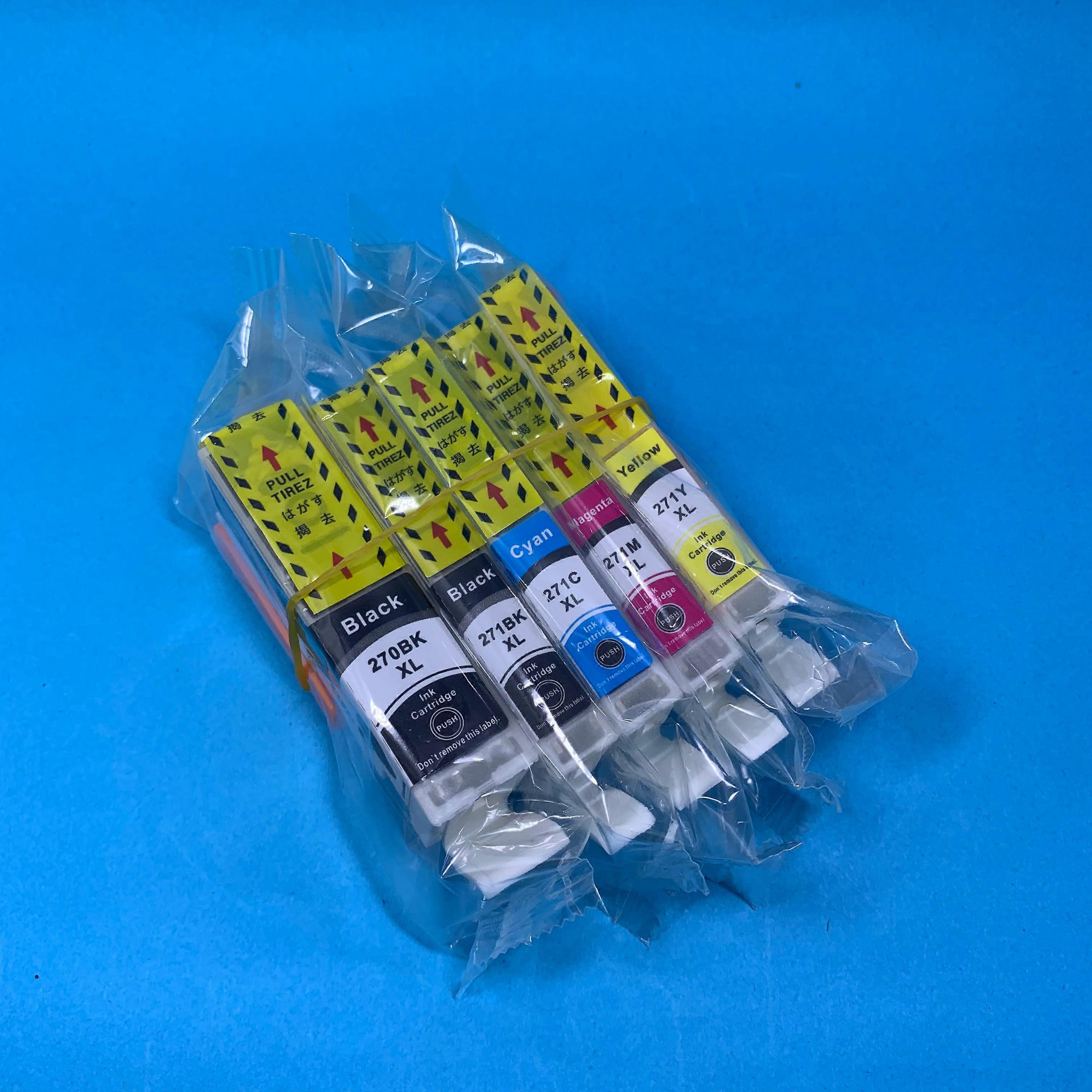 PGI-270XL CLI-271XL Compatible Ink Cartridge PGI-270 CLI-271 for Canon PIXMA MG7720 TS8020 TS9020 Printer