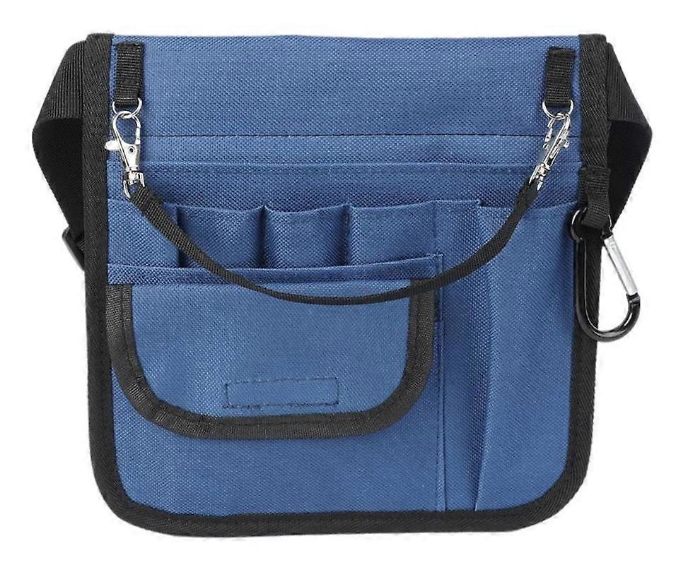 母乳育児バッグユーティリティケース、オックスフォード布病院看護師機器収納ウエストバッグショルダークロスボディ医療ツールスモールウエストバッグ(ブルー)(1個)