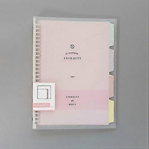 Project Note Pad, A5 Loose-Leaf Notebook Subject Dividers Notebook for Student Office WritingPink1pc)