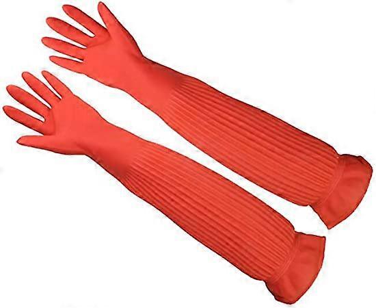 Paire de gants d'aquarium impermables en latex rutilisables pour le nettoyage des aquariums anti-pollution antidrapants rsistants l'usure lavage de l