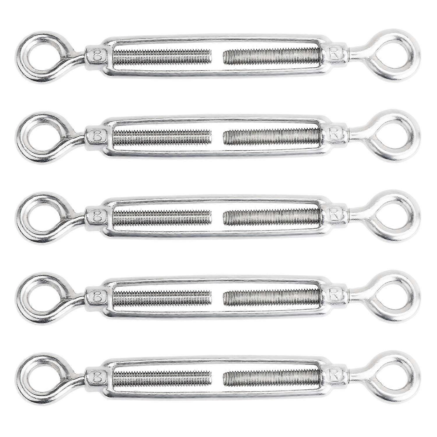 5 Pack M8 Tendifilo regolabile in acciaio inossidabile e corda per occhi