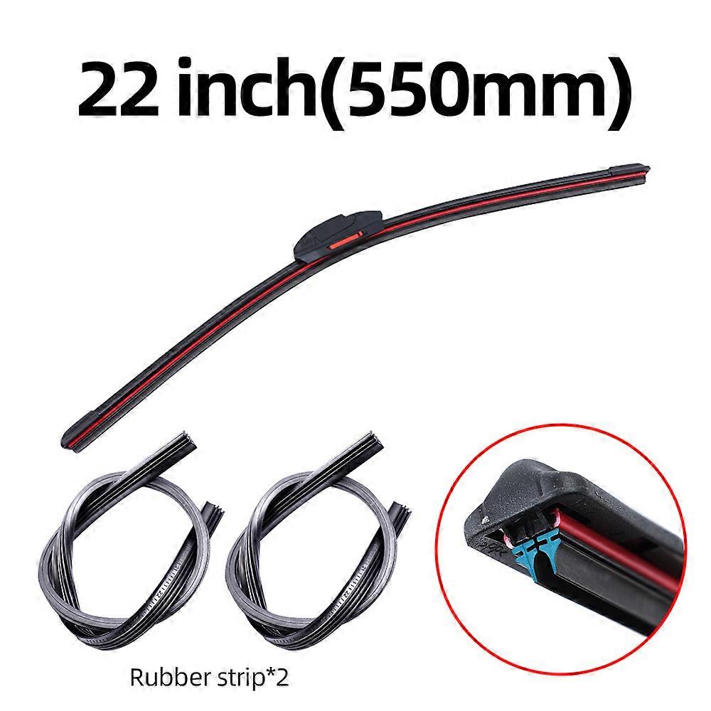 CAER Universal Car Windshield Wiper Blades Double Layer Soft Rubber Automotive Replacement Wiper Easy to Install 16/18/22/24/26"