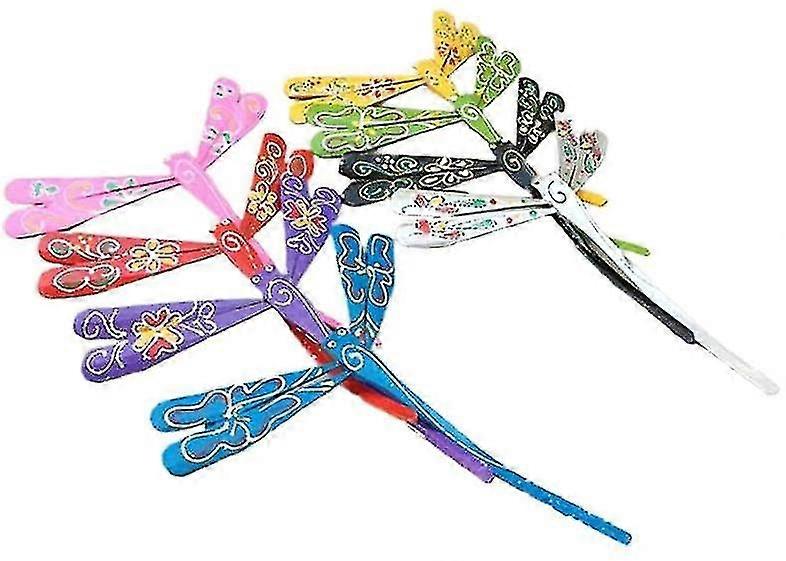 10pcs Bamboo Dragonfly Amusing Manual Art Balanced Bamboo Dragonfly Decompression Toy Kids Creative Gift