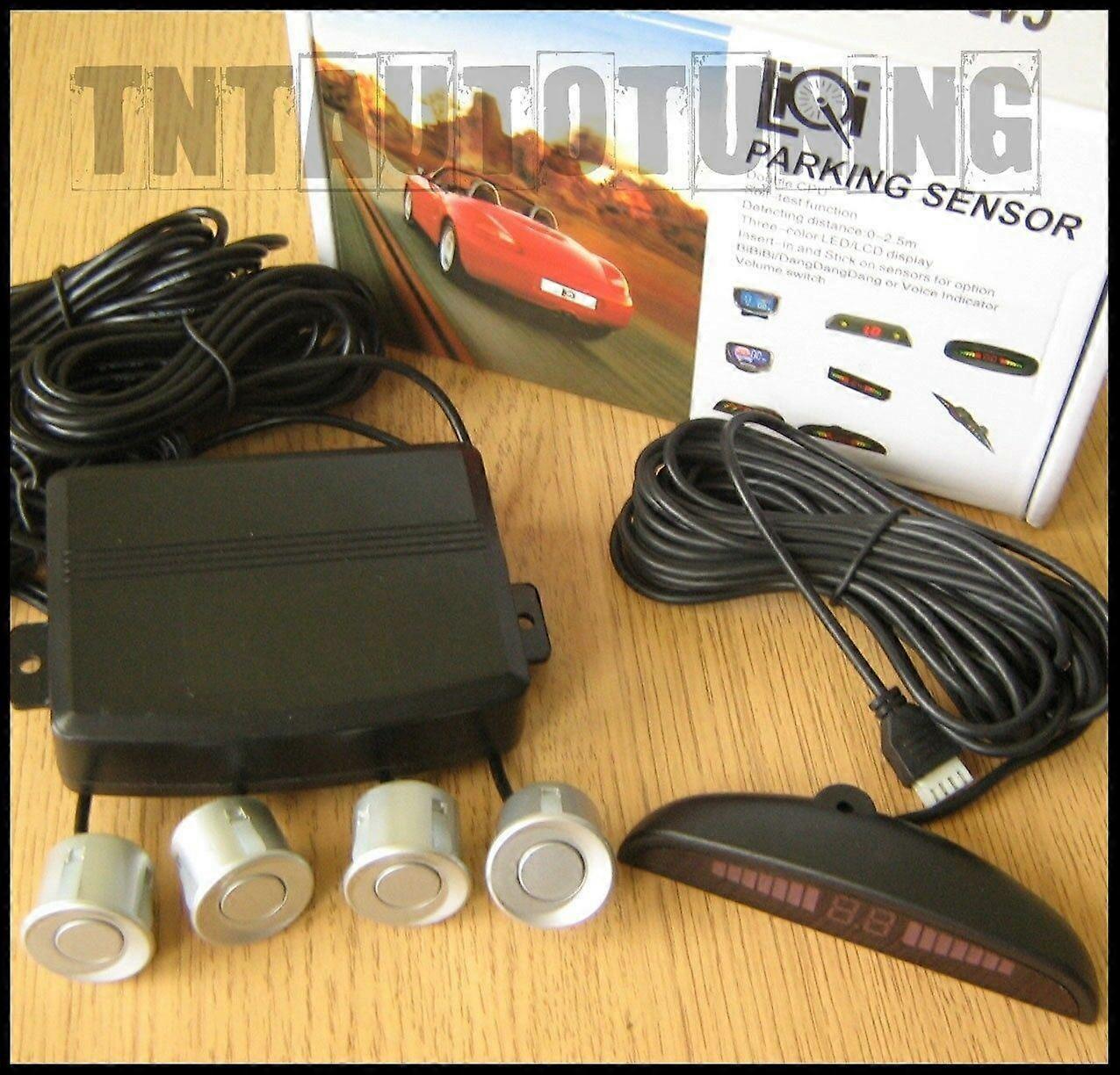 4 Grey Parking Sensors Kit with LED Display for Alfa Romeo Mytho SZ Spider
