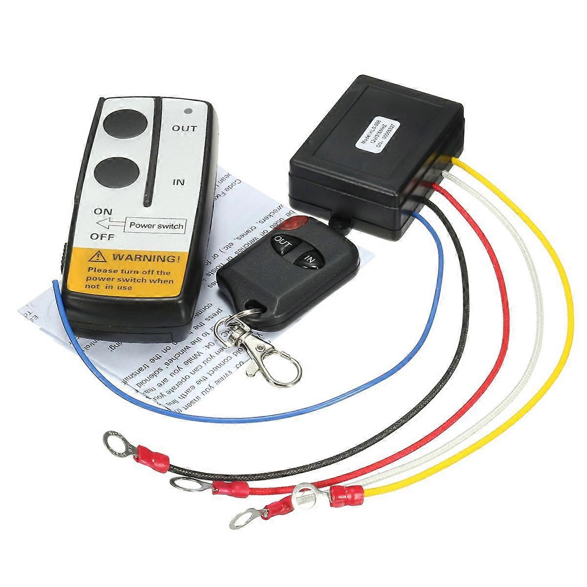 12V 24V Winch Remote Control 15m/50ft Wireless Winch Universal Switch Remote Control Kit for Car Jeep SUV