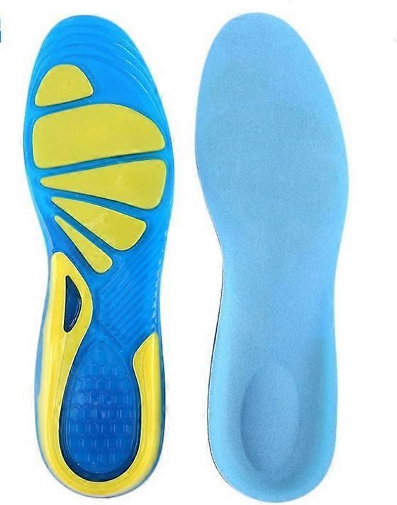 Gel Shoe Insoles - NEW 2023 - One Pair - Pain Relief - Ideal for Sports, Walking, Running, Hiking - 43-45