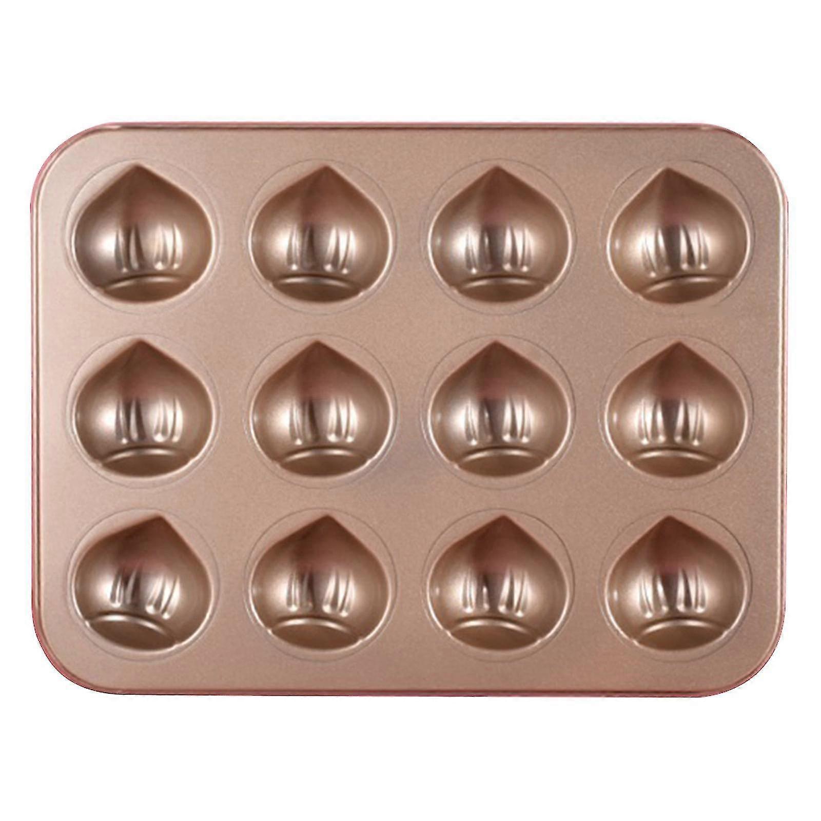 6/12 ثقوب الكربون الصلب الكستناء خبز أواني الخبز المهنية غير اللاصقة