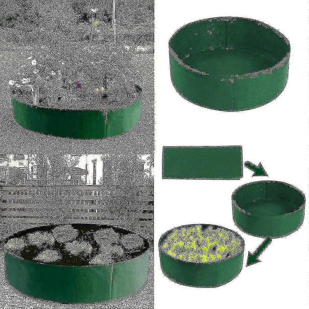 Round Planting Container Grow Bags Planter Pot Fabric Garden Raised Bed