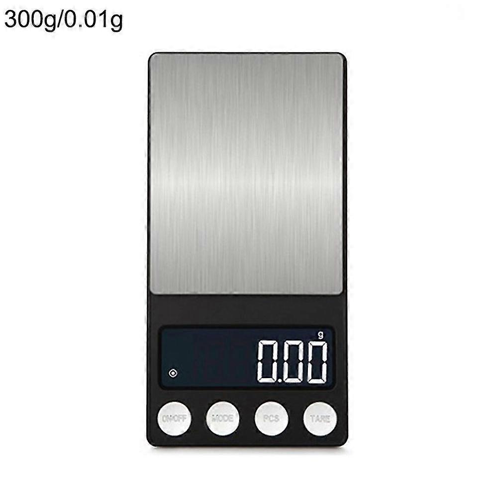 Compact Digital Jewelry Scale 300g0.01g - Portable and Accurate - Black