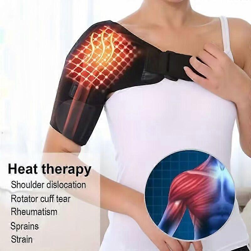 USB Heated Shoulder Wrap - 3 Adjustable Temperatures, Single-Shoulder Design, Premium Material, Comfortable and Breathable