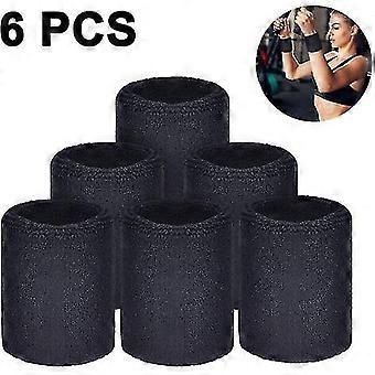 Pcs Wrist Sweatband Armband Sports Armband For Soccer Basketball Running Sports Black - C-ZZY