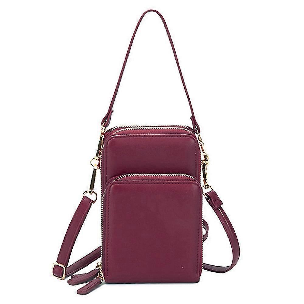 Small Crossbody Cell Phone Purse , Mini Messenger Shoulder Handbag Wallet with Credit Card Slots