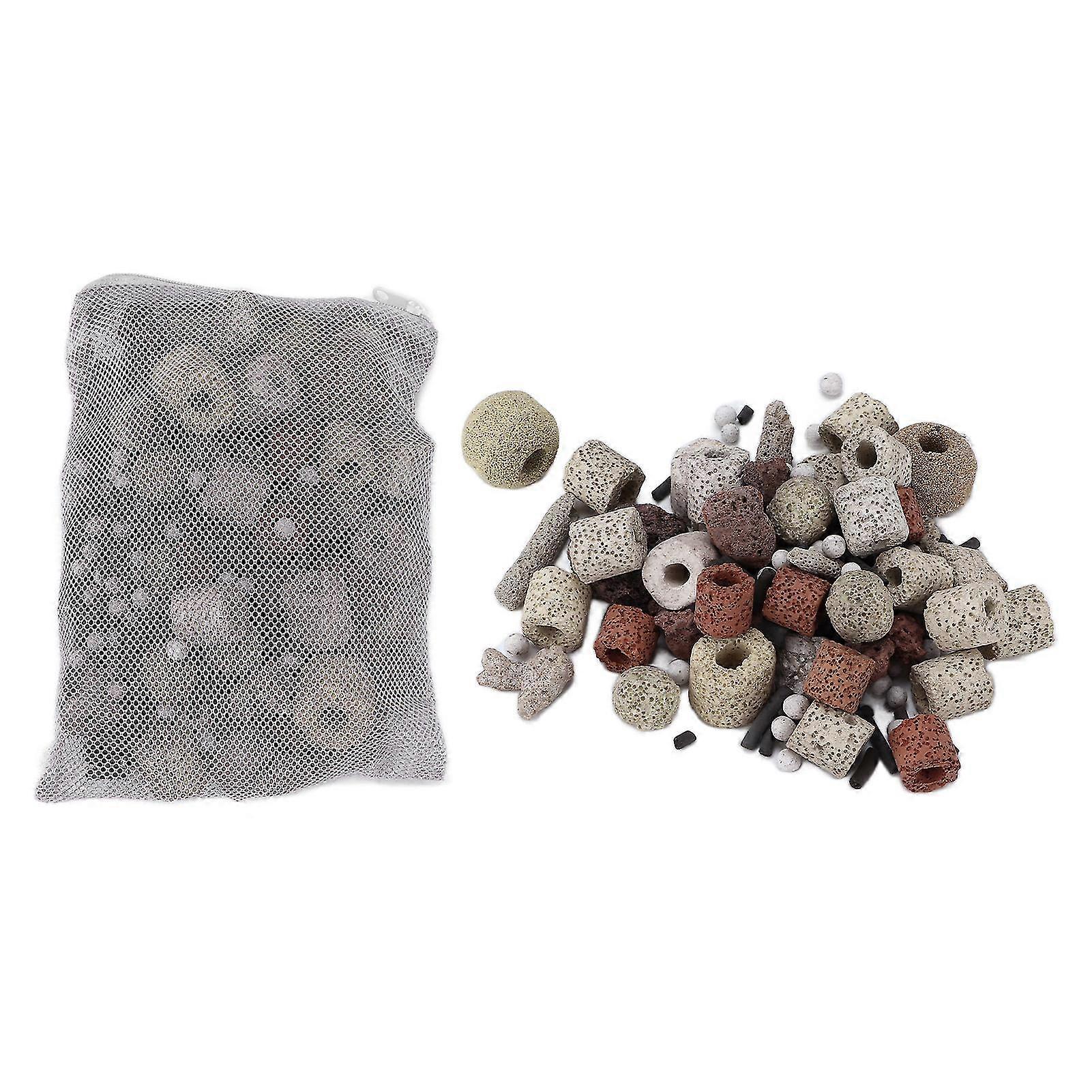Bio Balls and Ceramic Rings Set for Fish Tank and Pond Activated Carbon Biological Filter Media 10 in 1