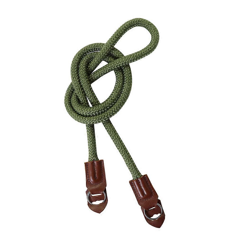 Sangle Appareil Photo Nylon Vert Militaire - Longueur 100 Cm - Anneaux Acier Inox - Compatible Canon, Nikon, Sony, Etc.