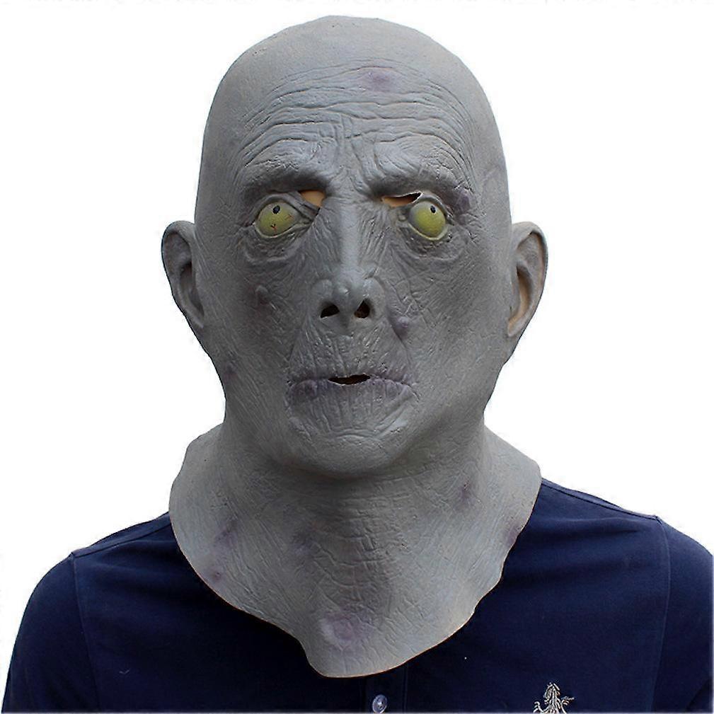 Halloween Latex Mask Old Man Head Alien Pullover Mask Cosplay Funny Props