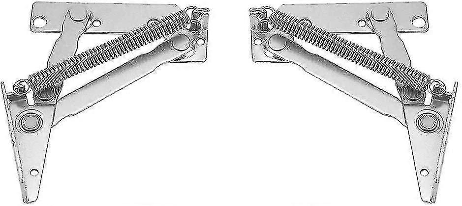 2 Pieces Cupboard Door Spring Hinge 80 Degree, Stainless Steel Lift-up Spring Hinge For Supporting