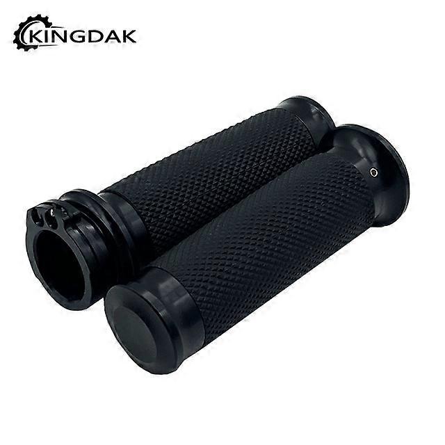 Motorcycle 1 25mm Hand Grips Handlebar Grips Black Chrome For Harley Touring Road King Electra Glide Dyna Sportster XL Softail