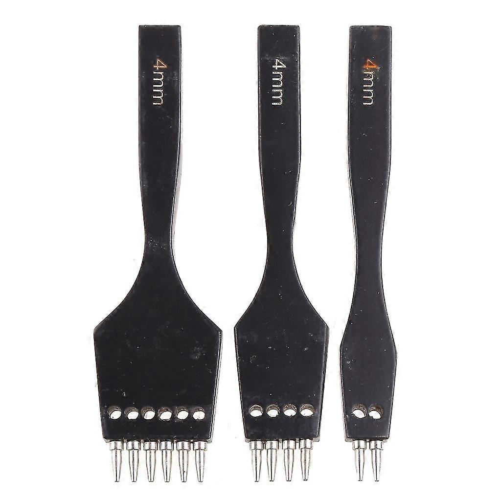 2/4/6 Prong Tooth Lacing Diamond Stitching Chisel Set For Diy Leather Craft