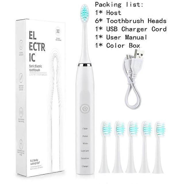 5 Modes 4 Speeds Whitening Freshening Electric Toothbrush Irrigator Cleaner Tartar Stains Dirt Residues RemoveToothbrushes