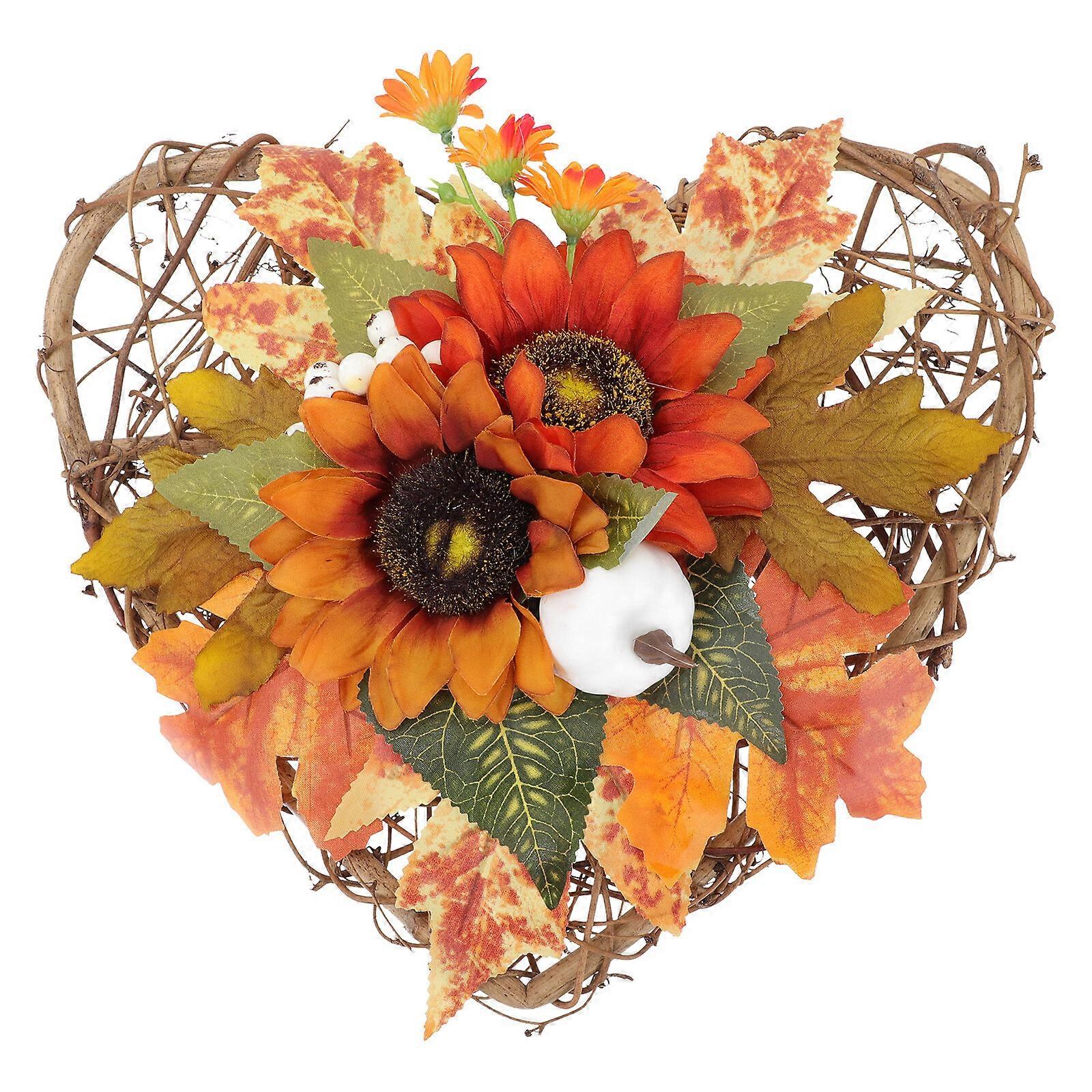 1Pc Exquisite Artificial Wreath Home Use Autumn Style Wreath Hanging Decor