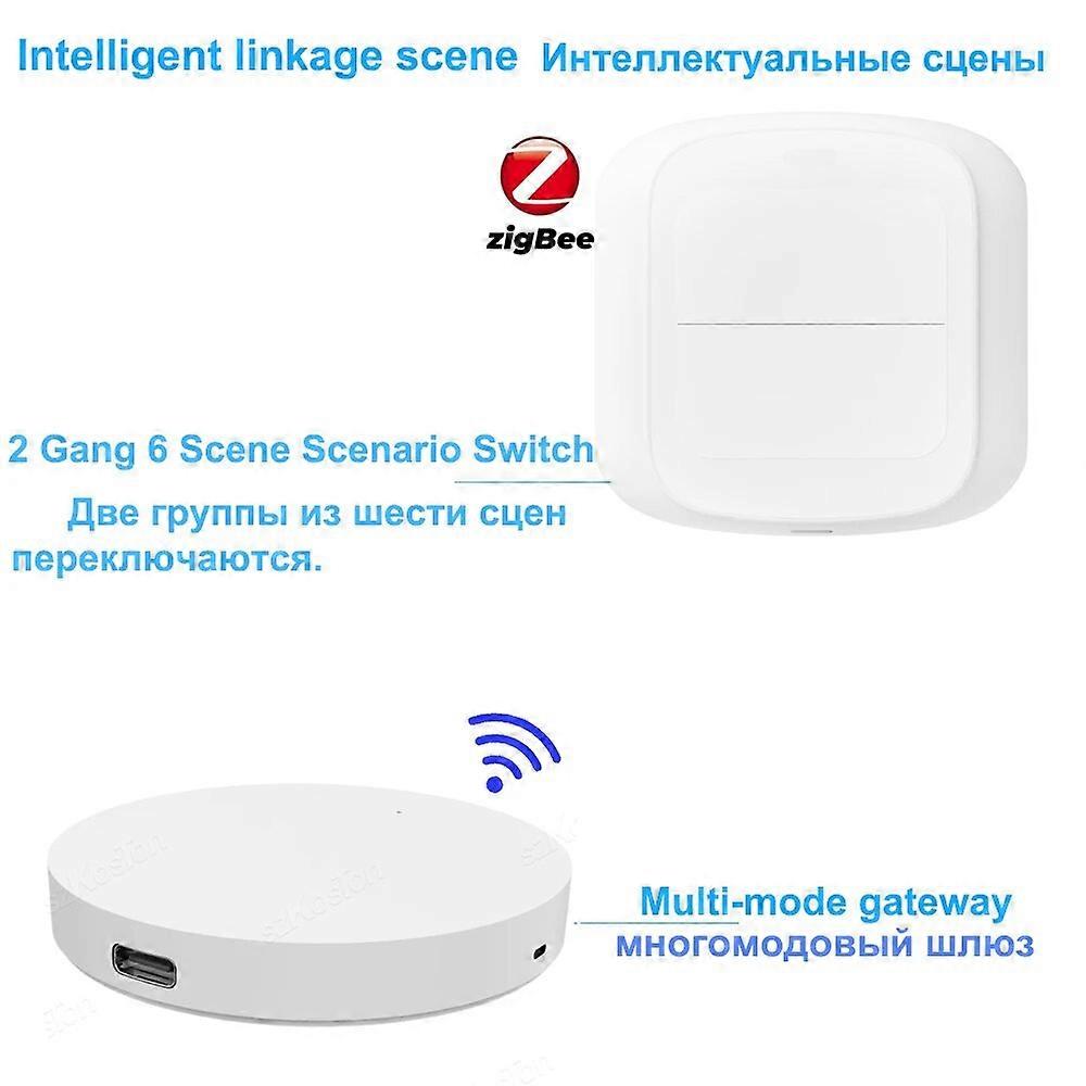 Tuya Zigbee Wireless Gateway Smart Home Automation Hub for Zigbee Bluetooth Devices Smart Life App Control Alexa Google