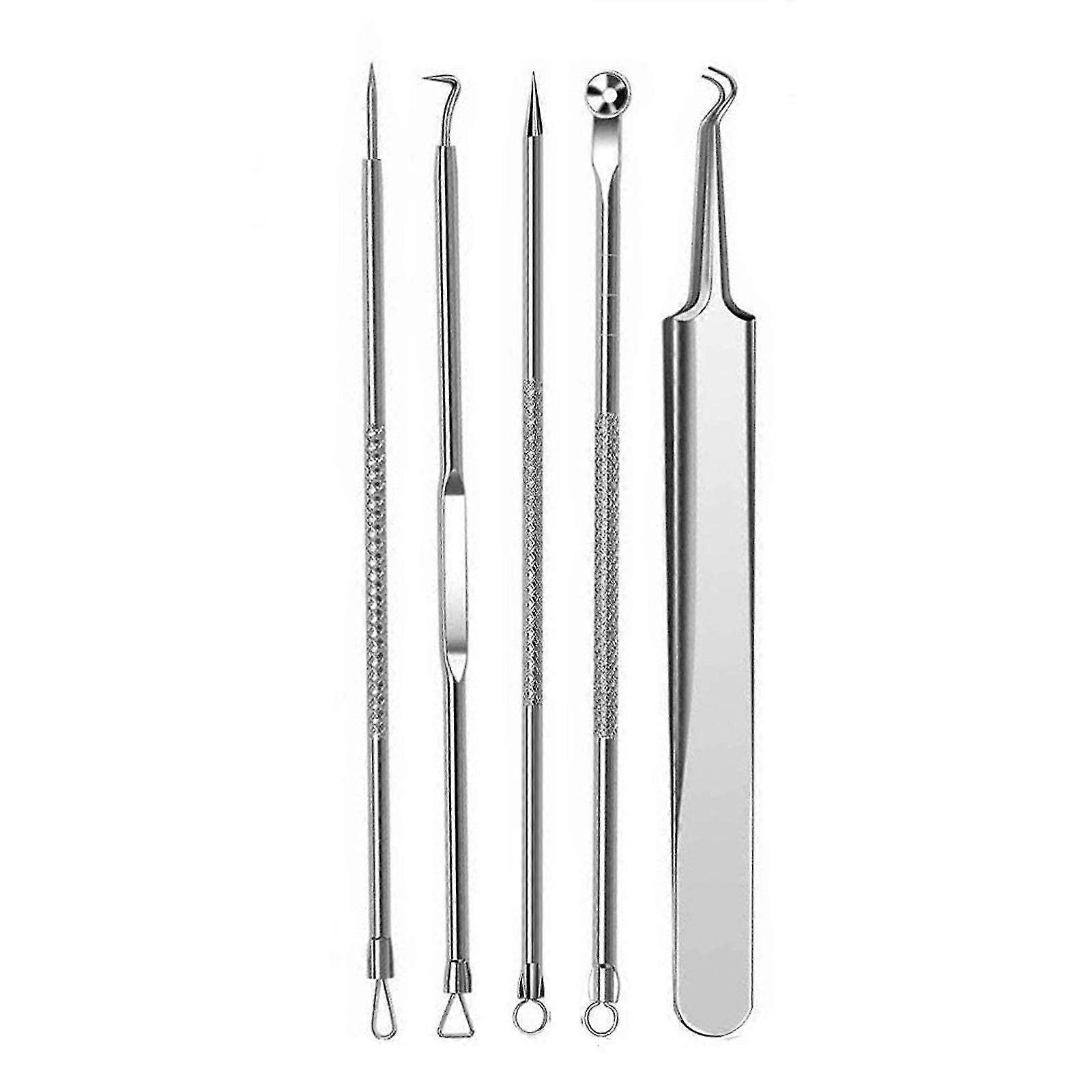Blackhead Extractor Tool Blackhead Remover Acne Tweezers Box Set 5 Pcs