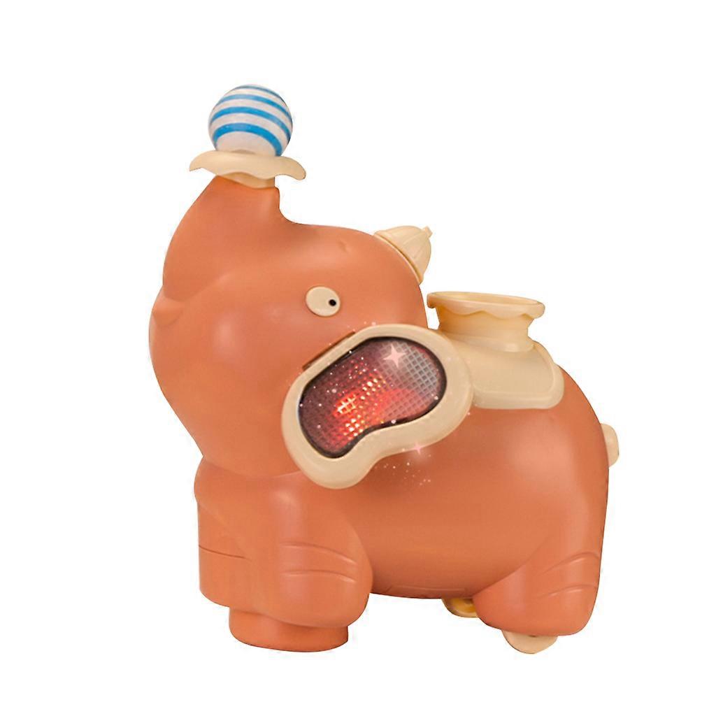 Mini Cute Elephant Plastic Musical Spray Function With Multi-colours Light