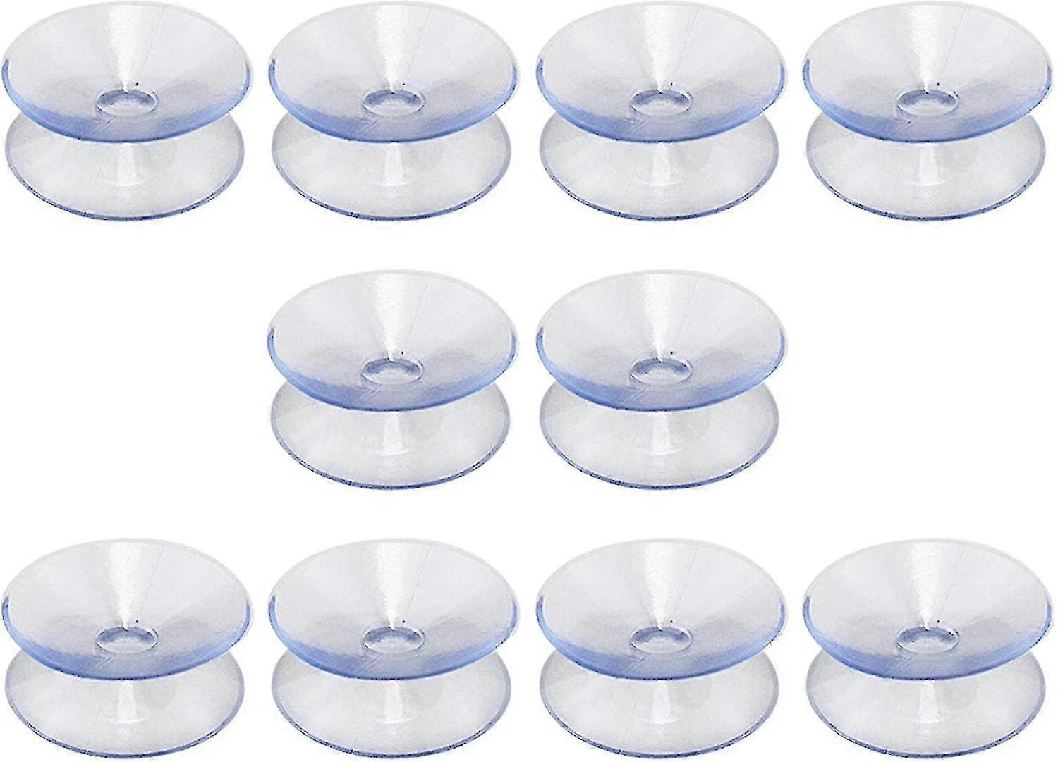10 Pack Double Sided Silicone Rubber Suction Cups, Size: 35mm