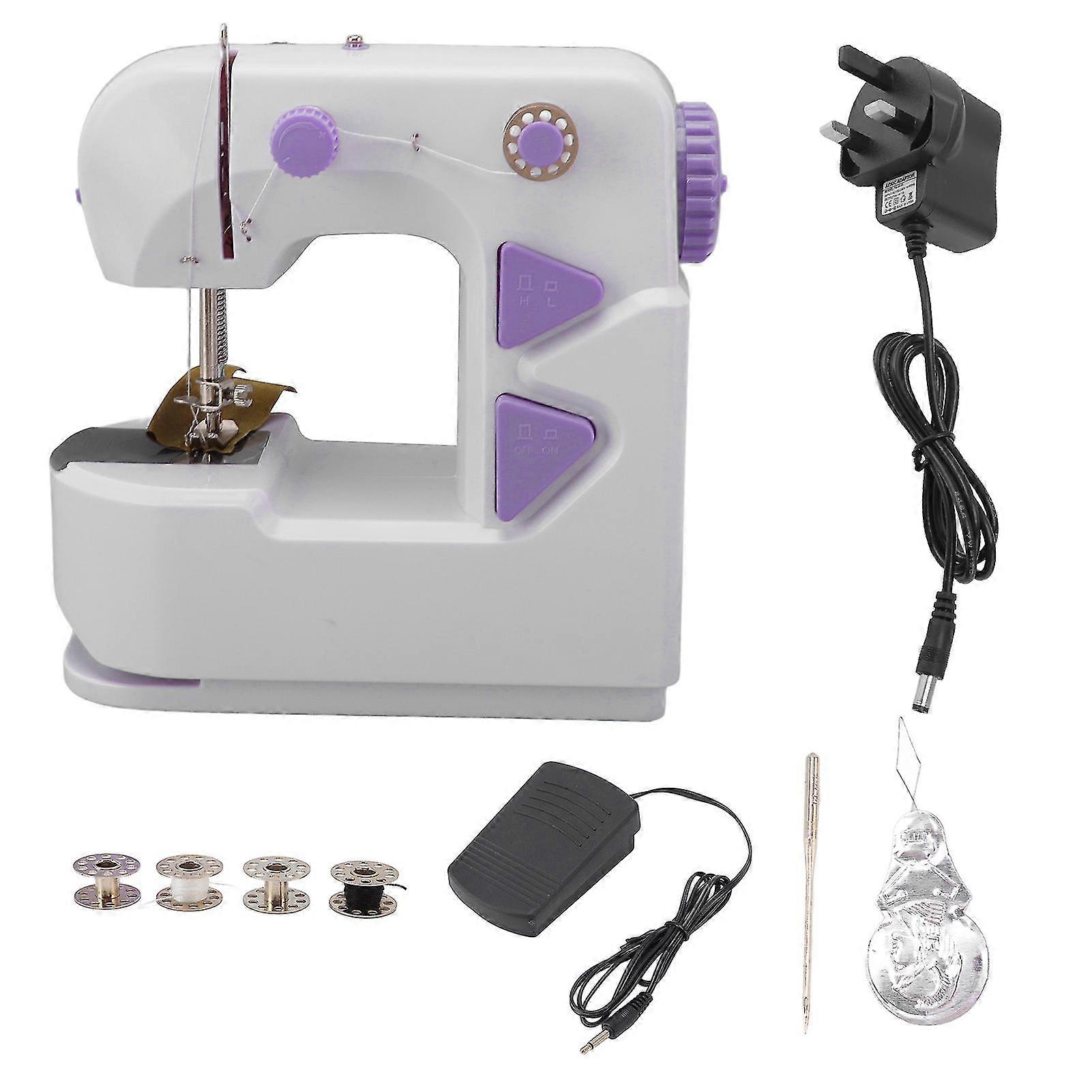 Portable Mini Sewing Machine 100-240V | Electric Micro Desktop Sewing Machine for Small Projects & Quick Repairs | UK Plug