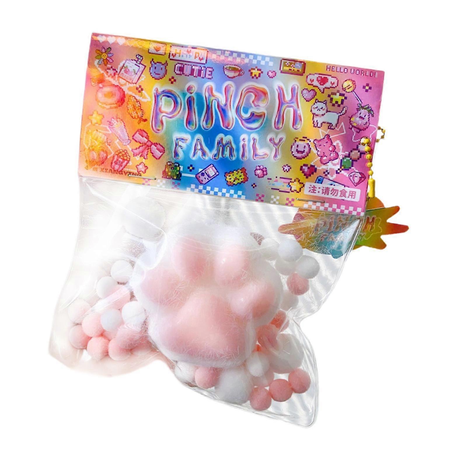 Pfote Sensorisch Klein für Kinder Teenager Erwachsene Goodie Bag Füller Hand Quetschen weiß