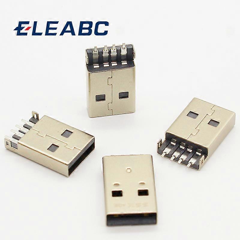 10ks / lot USB 2.0 4Pin A typ samec SMT konektor čierny G49 pre prenos dát Nabíjanie