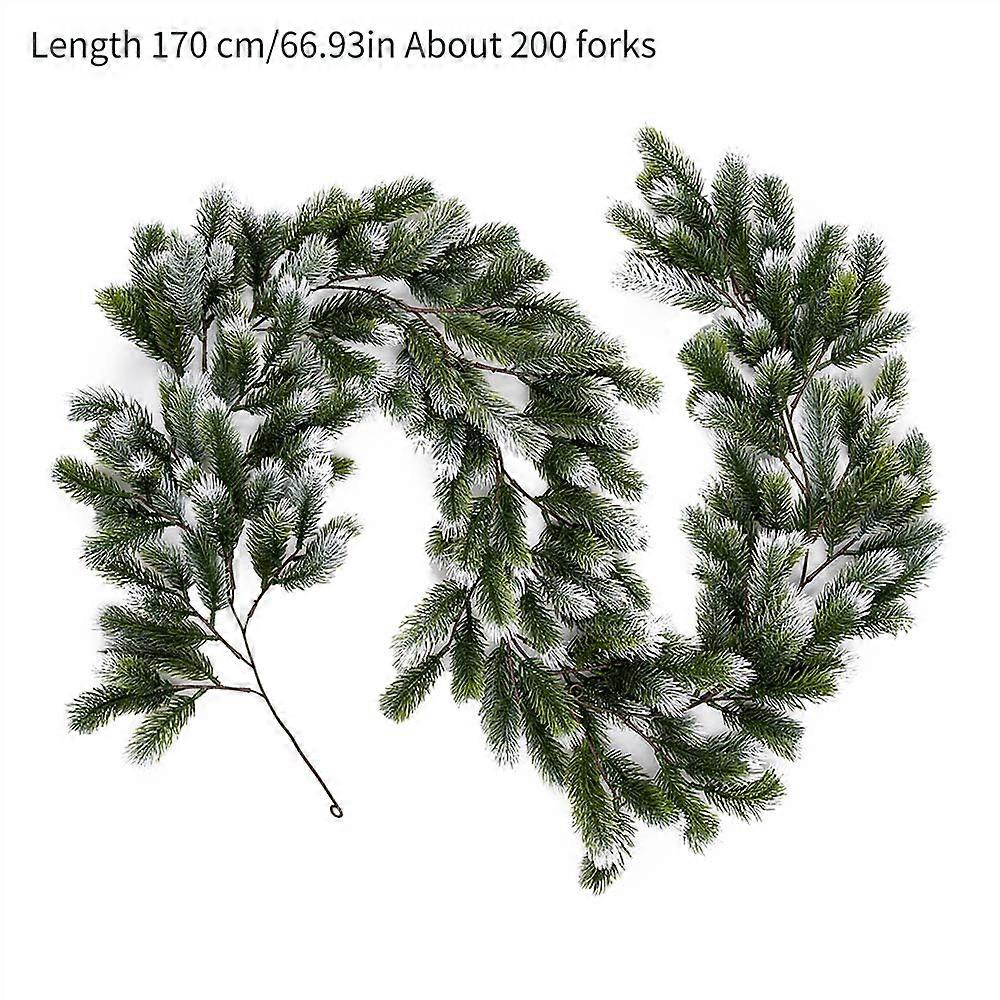 1pcs Christmas Rattan Garland With LED Xmas Artificial Wreath White Garland Artificial Xmas Tree Rattan Decoration Wreath