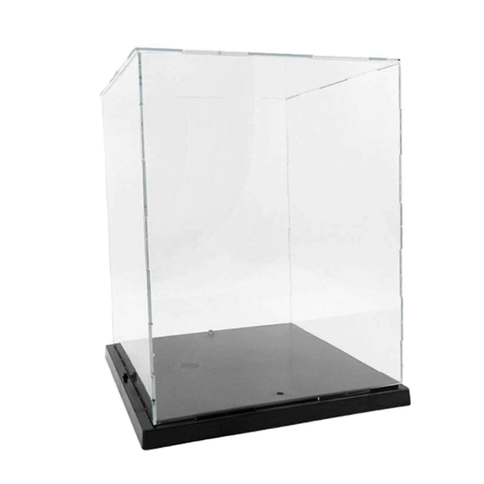 Clear Acrylic Display Case Countertop Box Cube for Dolls Miniature Figurines Small