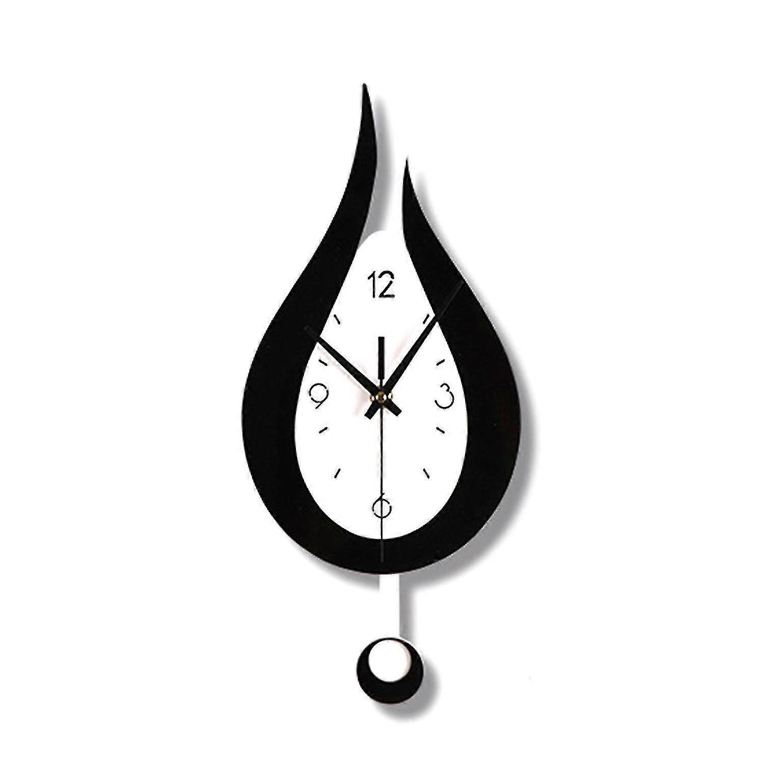 Modern Water Dropping Design Wall Clock Creative Acyrlic Pendulum Clock