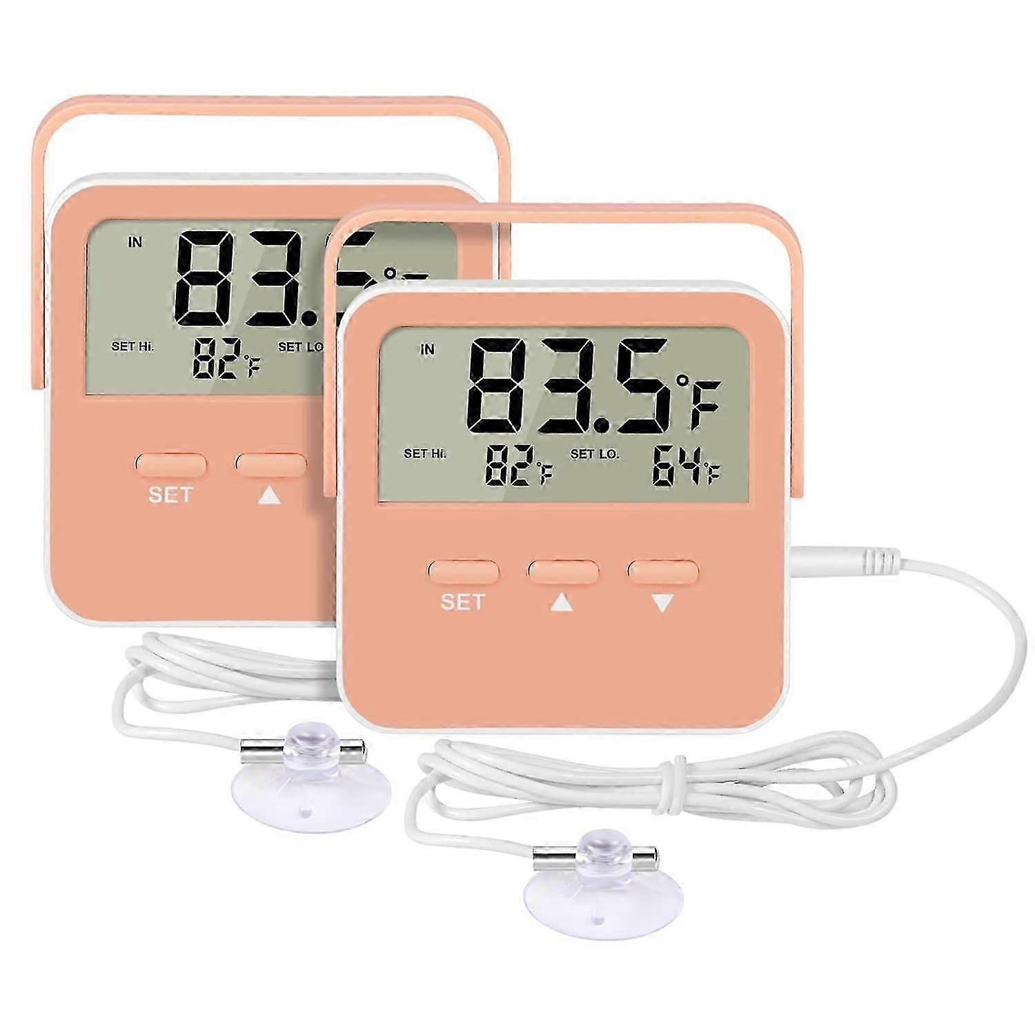 Digital Refrigerator Thermometer Alarm - Freezer Alarm with Extra Sensor