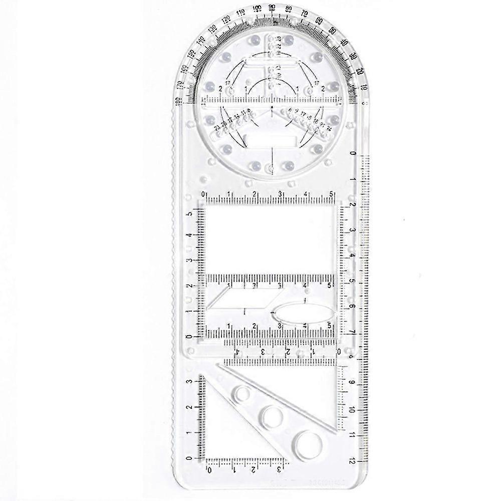 Multifunctional Student Math Ruler,Multifunctional Rotatable Active Math Ruler Drawing Template