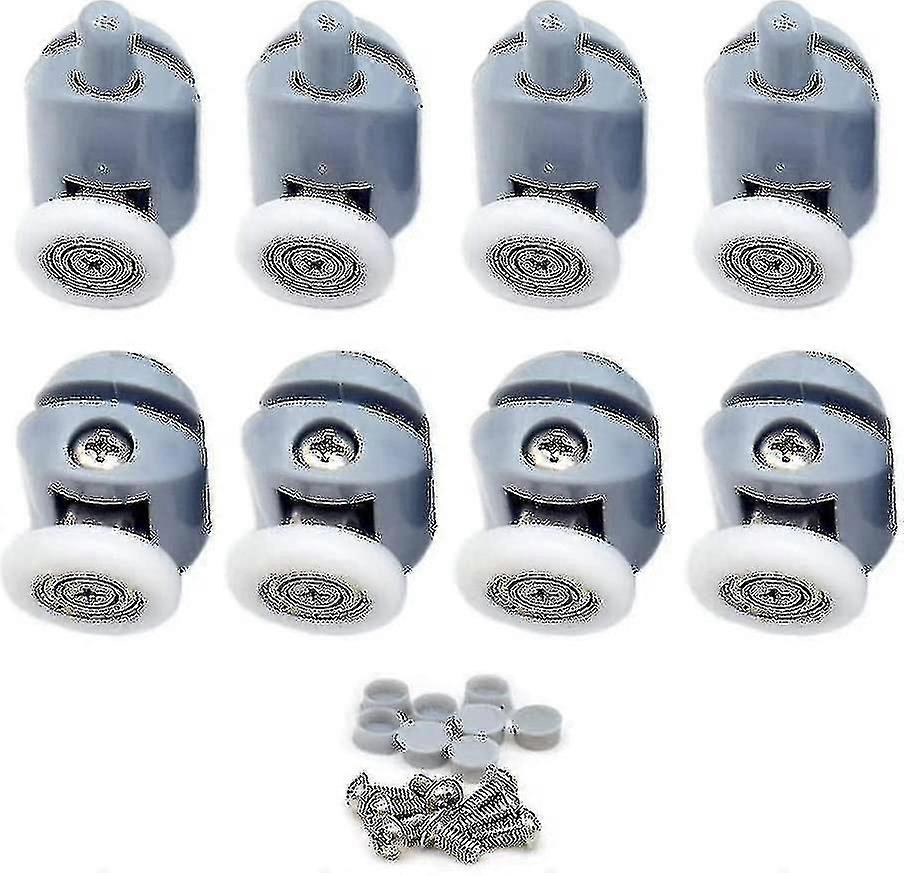 Shower Door Rollers Set, 8 Pieces 25mm Sliding Shower Enclosure Rollers