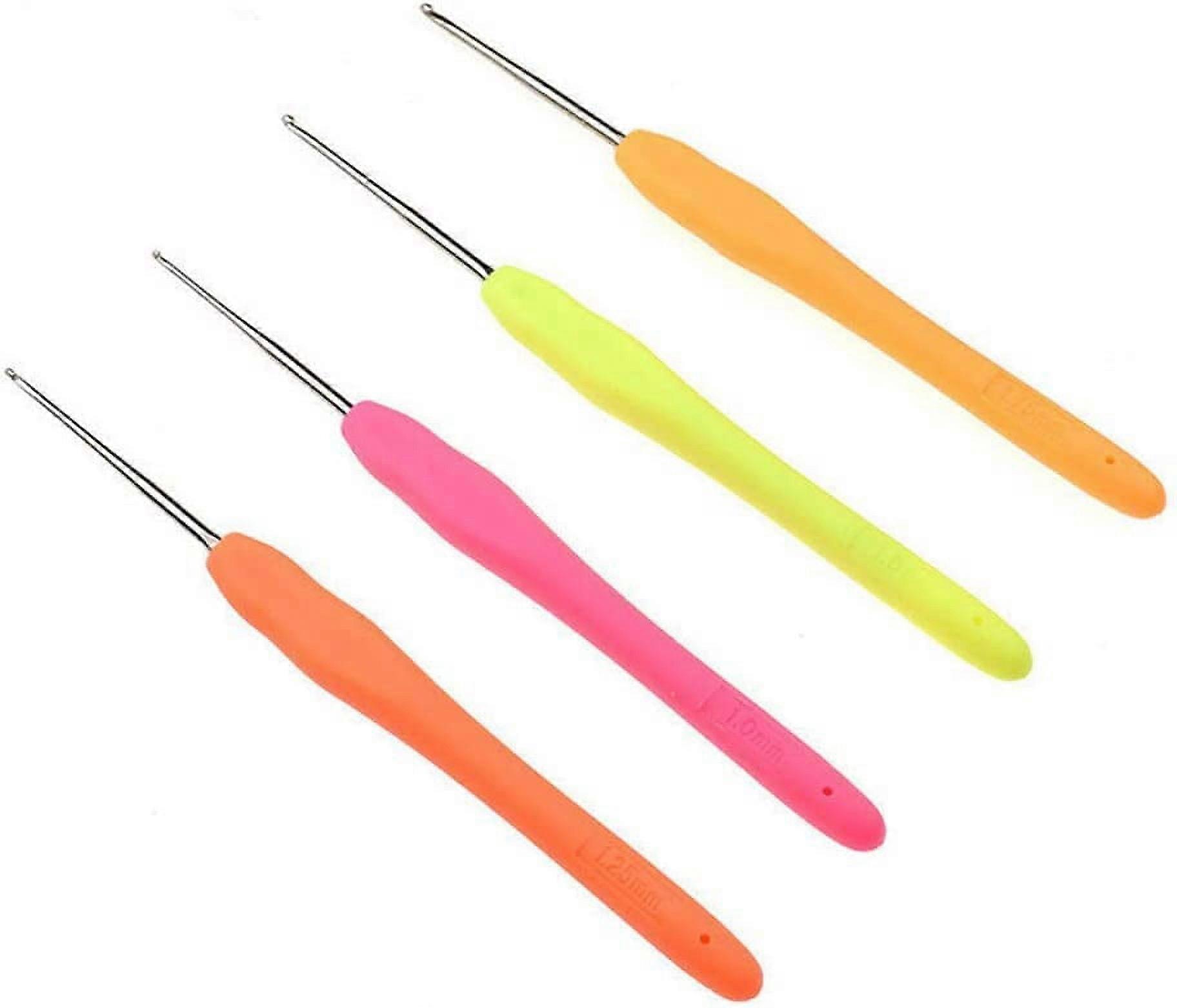 4 Pieces Precision Crochet Hooks for Knitting, Soft Handles