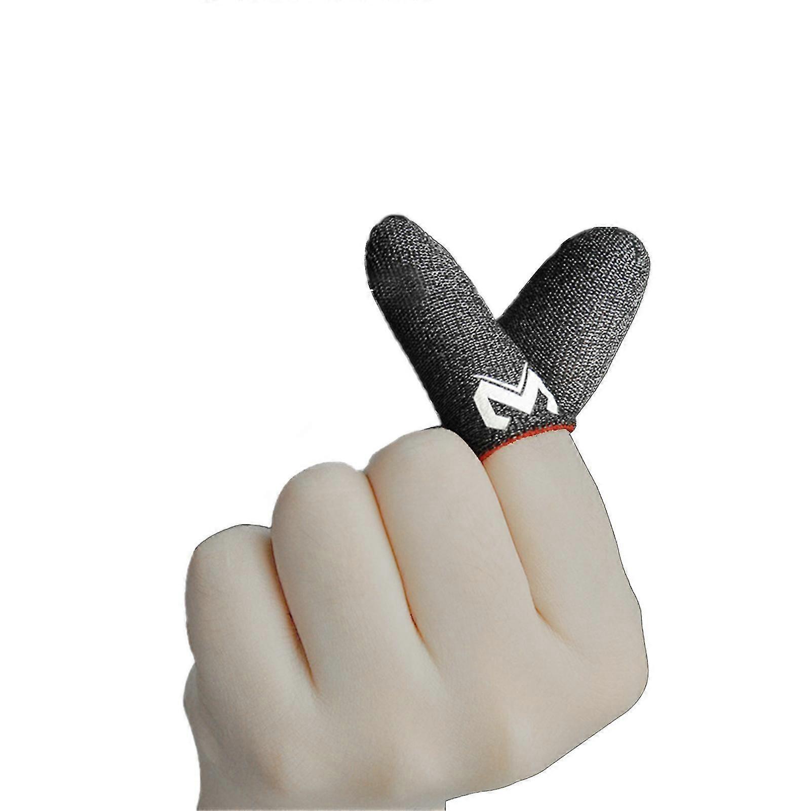 2 قطعة أكمام الإصبع غير قابلة للانزلاق رقيقة للغاية مقاومة للعرق عالية الحساسية غير خدش 360 درجة تناسب قفازات الإصبع الألعاب وحدة التحكم في الألعاب