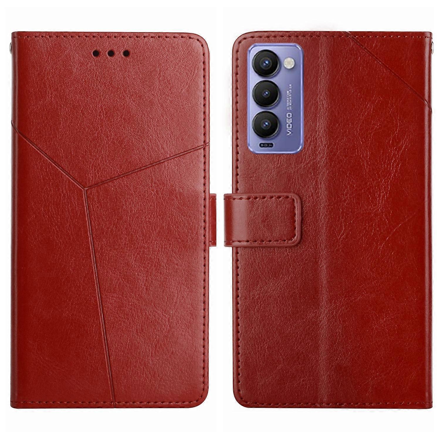 For Tecno Camon 18P HT01 Y-shaped Pattern Flip Leather Phone Case