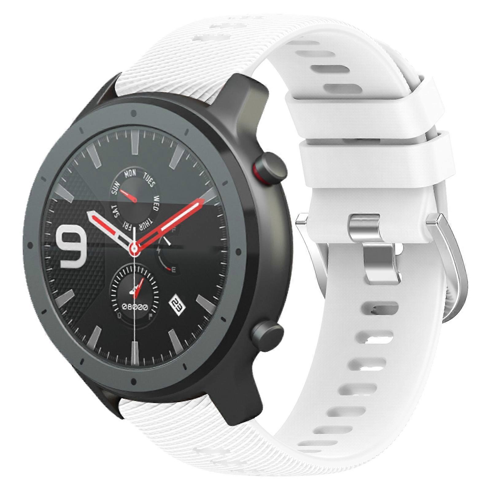 Para correa de reloj de silicona suave de color sólido Amazfit GTR 47 mm 22 mm