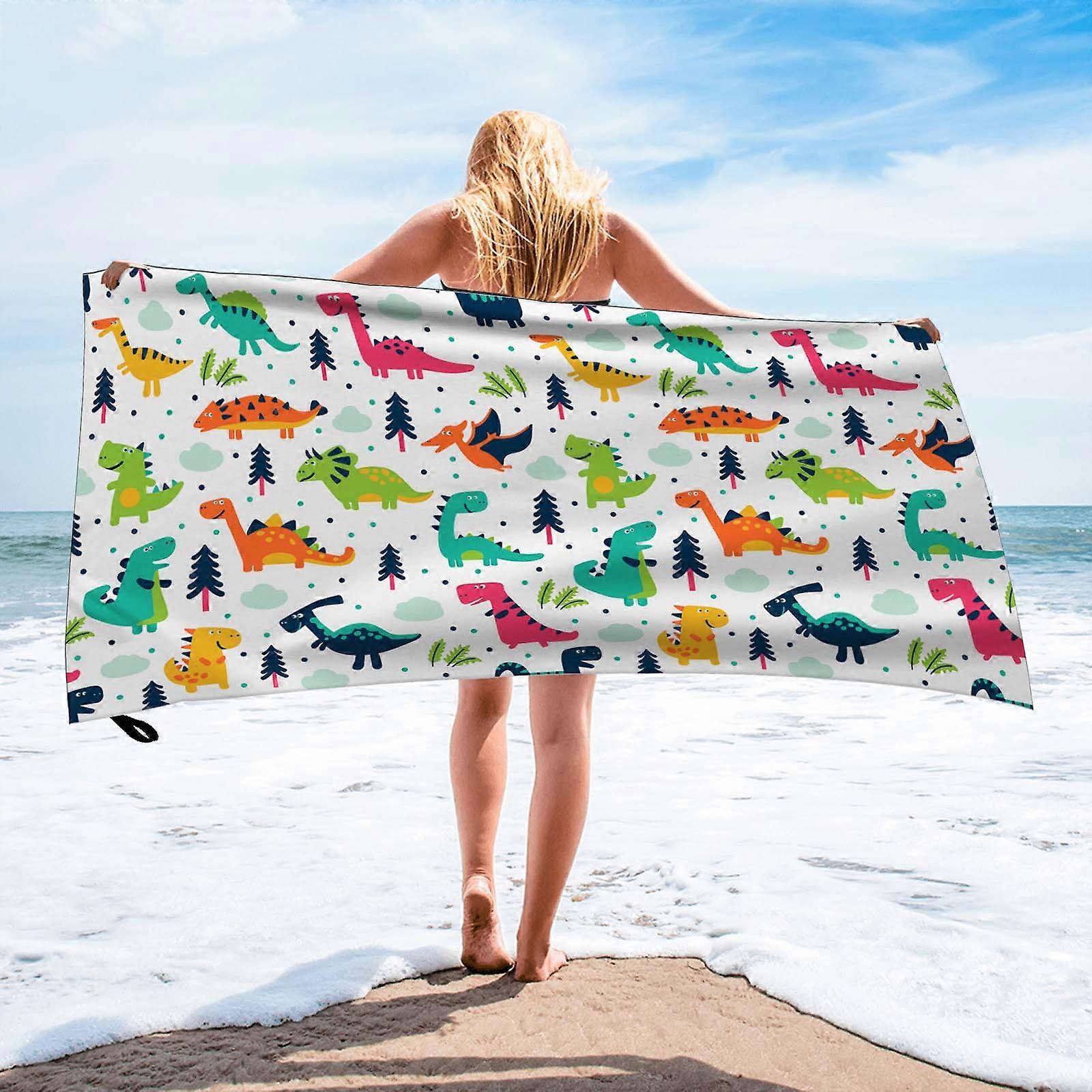 Fine Fiber Dinosaur Color Printing Drying Beach Towel Bath Towel Wrap Towel Bath Towel
