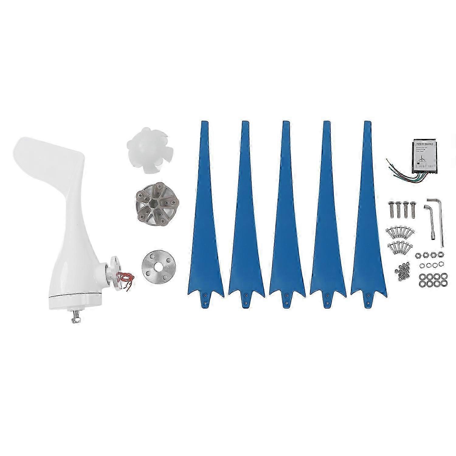 Wind Turbine Generator 5 Blades 200W Auto Adjustment Windmill Motor with Controller DC24V