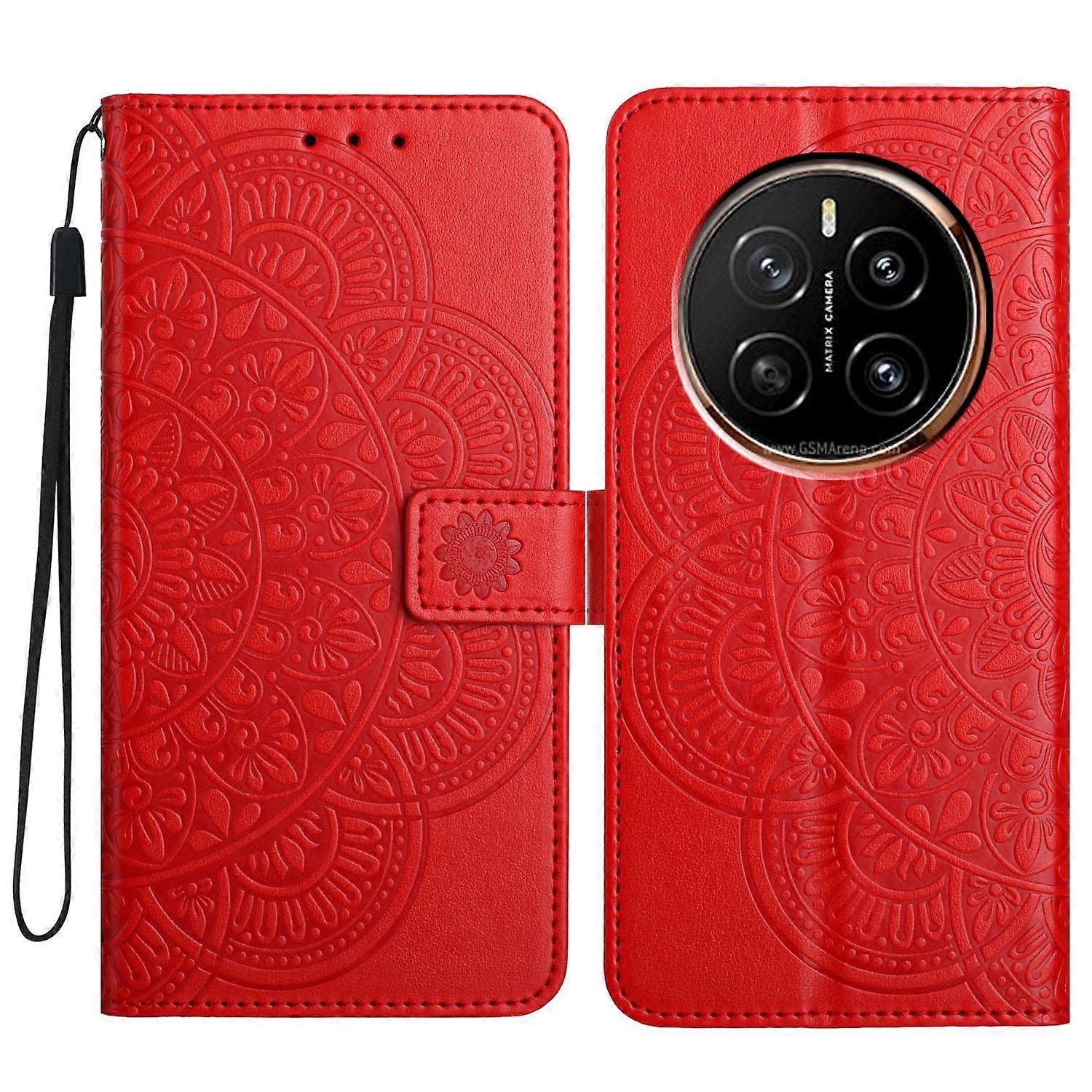 Flower Embossed Leather Phone Case