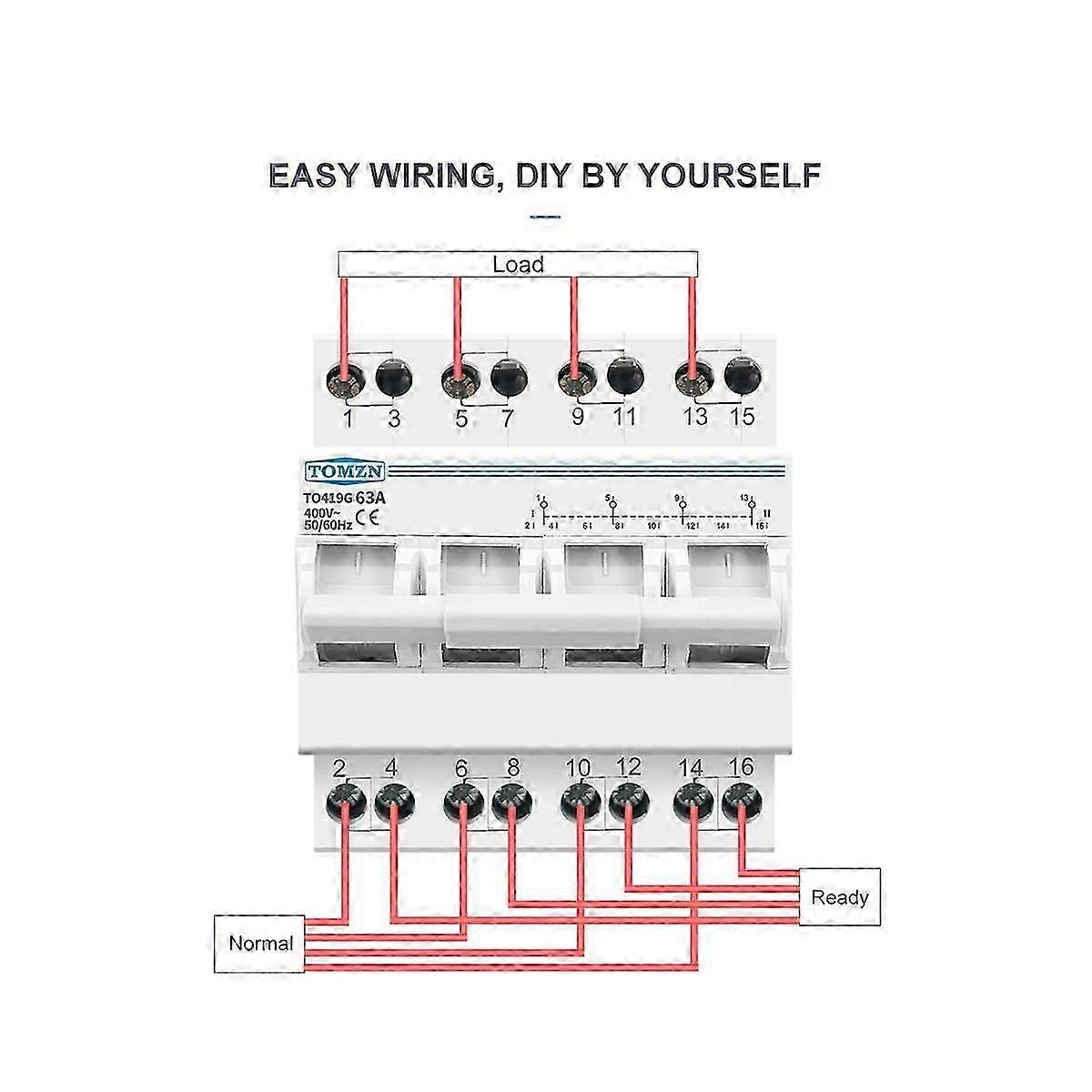 TO419G 4P 63A Manual Transfer Isolating Switch Interlock Circuit Breaker