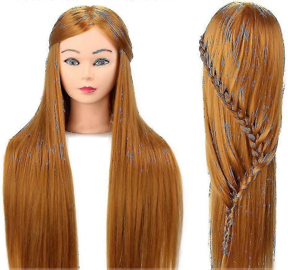 Chefe de treinamento de 26 polegadas profissional 100% sintético fibra de cabelo penteado estilo mannequi