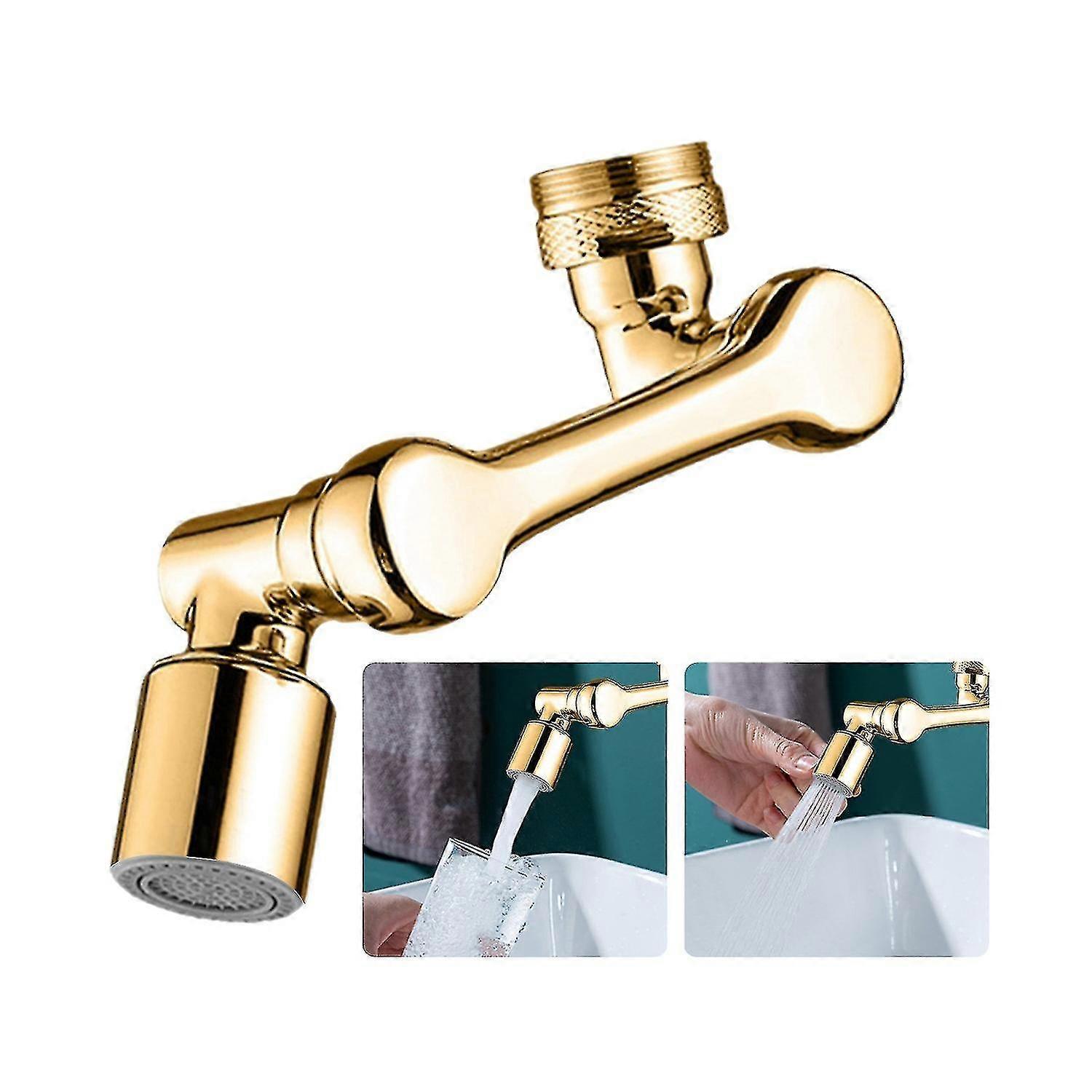 Universal 1080° Rotating Faucet Extender with 2 Spray Modes, Splashproof Design