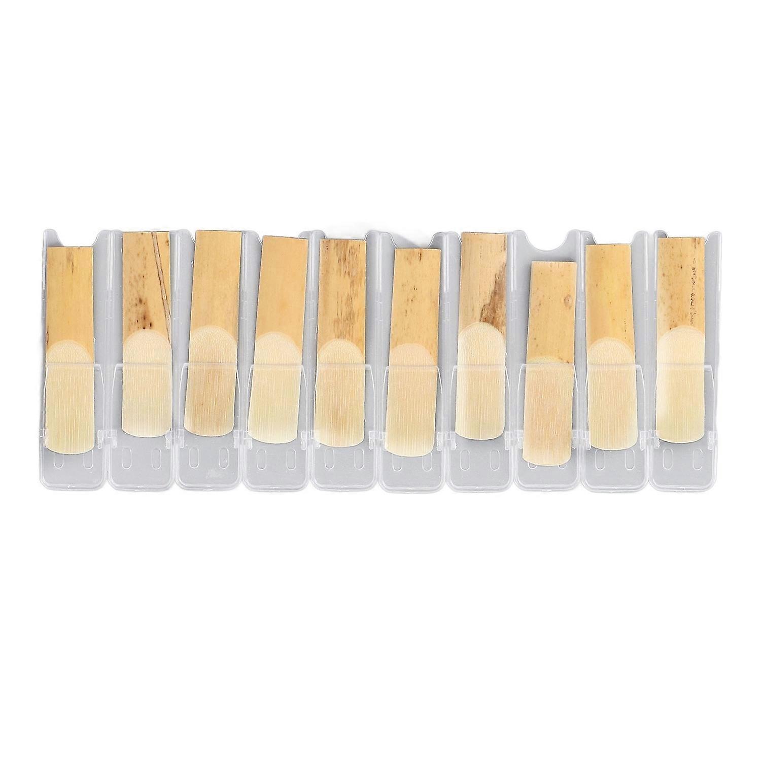 10Pcs Bb Clarinet Reeds Strength 2.5 Thinner Tip Clarinet Reeds Replacement for Beginners Profession